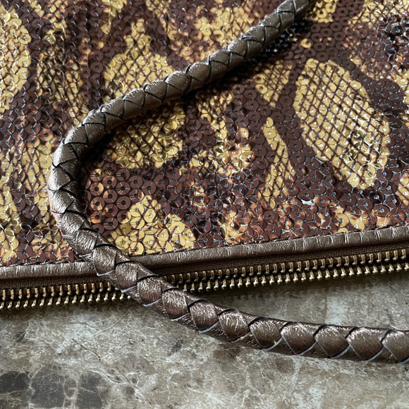 Elliott Lucca Sequined Snake Pattern Crossbody EUC - Picture 6 of 12